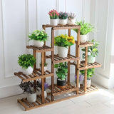 9-Tier Wooden Plant Stand