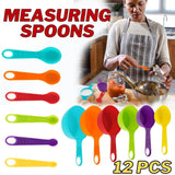 Set Of 12 Measuring Spoons And Cups MultiColor